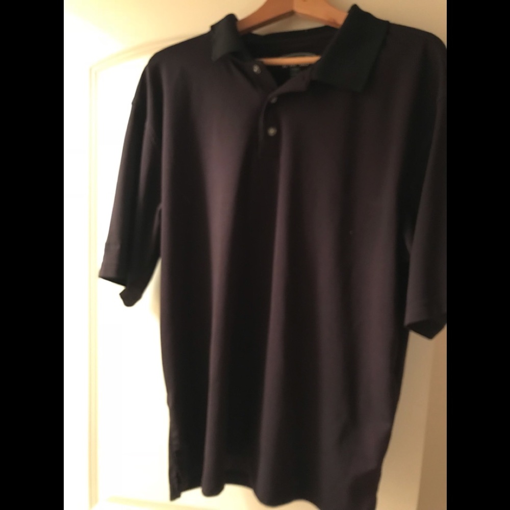 Pebble Beach Performance Black polo shirt